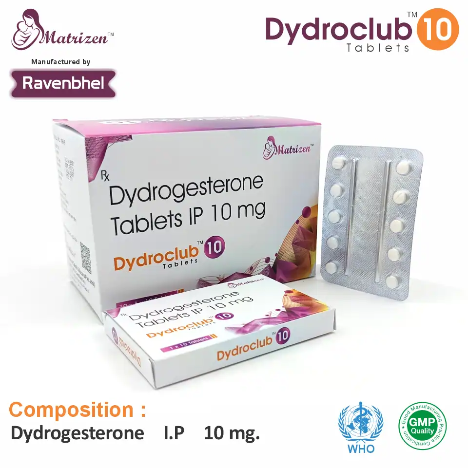 Dydrogesterone (10mg) Tablet at Best Price in PCD Pharma Franchise for Hormonal Therapy and Menstrual Disorders, Endometriosis Treatment.
